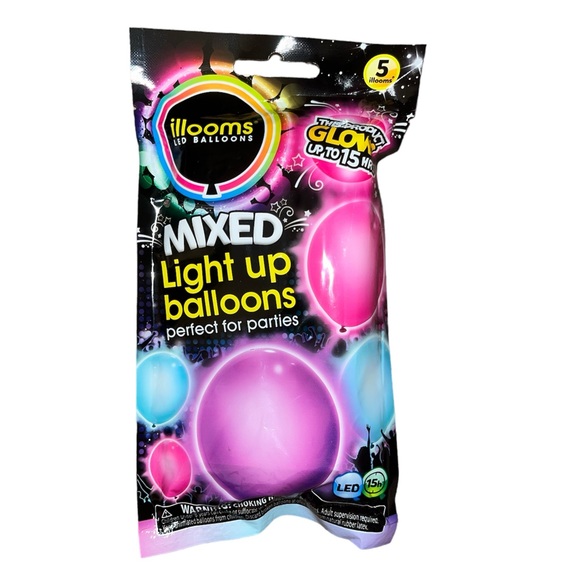 ALL NWT party decorations pack. Banner, balloons, glow necklaces, crown, pin - Picture 5 of 10